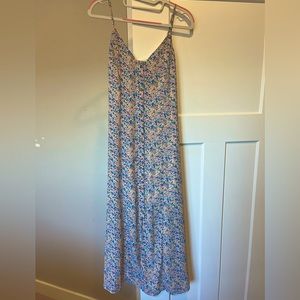 Long, floral, colorful dress